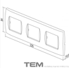 RAMKA OZDOBNA SERII SOFT 3x2M SREBRNY-MAT OS26ES